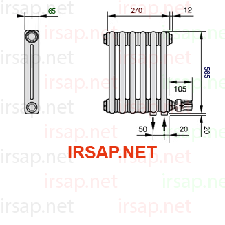 Радиатор IRSAP Tesi 20565/6 T26 CL 01